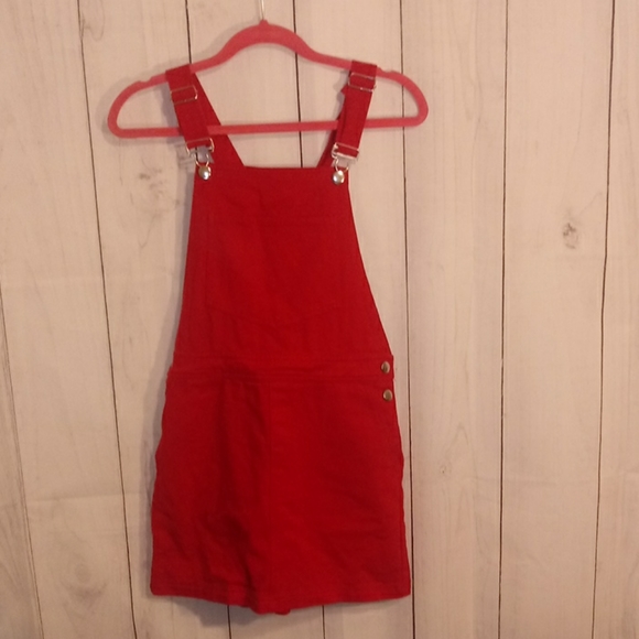 Forever 21 Dresses & Skirts - Red overall jumper size s forever21